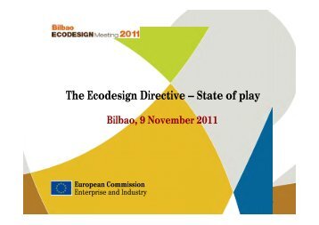 The Ecodesign Directive â State of play - Ihobe