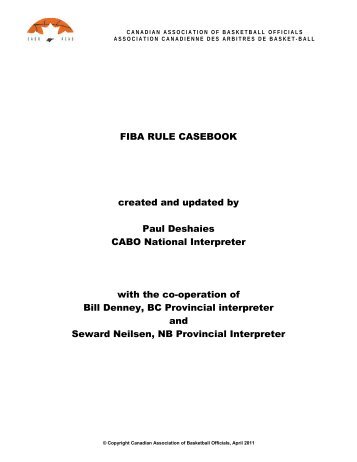 FIBA RULE CASEBOOK created and updated by Paul ... - OABO