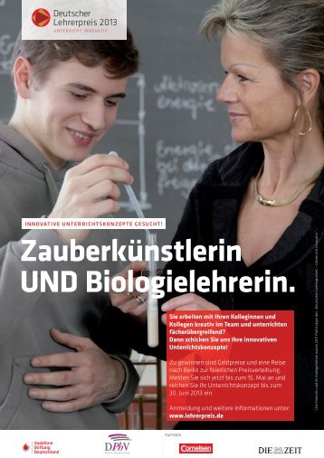 Zauberkünstlerin UND Biologielehrerin. - Deutscher Lehrerpreis