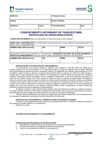 CONSENTIMIENTO INFORMADO DE TRAQUEOTOMÃA