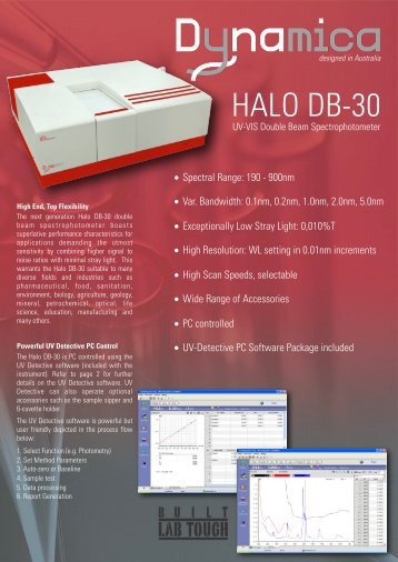 Halo DB-30 UV/Vis Double Beam Spectrophotometer