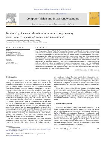 Time-of-Flight sensor calibration for accurate range sensing