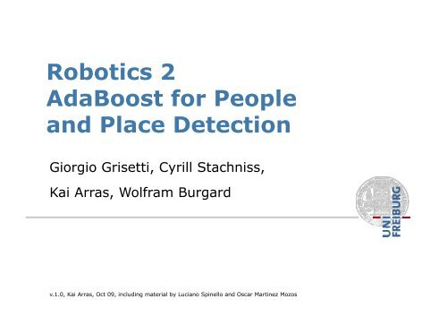 Robotics 2 AdaBoost for People and Place Detection