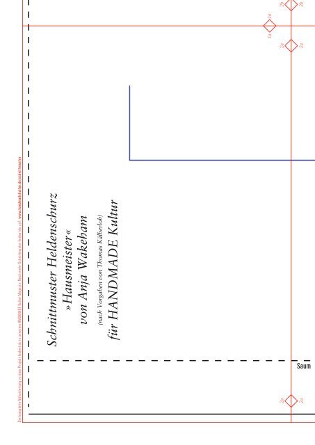 HausmeisterÂ« Schnittmuster (PDF) - Handmade Kultur