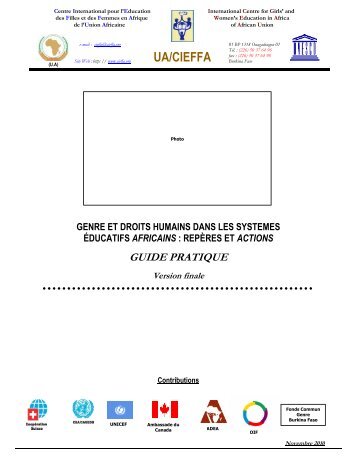 Genre et droits humains dans les systÃ¨mes Ã©ducatifs africains - ADEA