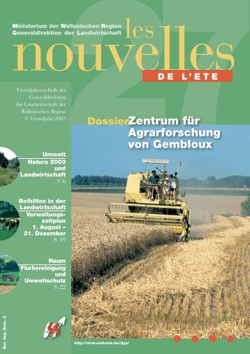 Zentrum für Agrarforschung von Gembloux - Portail de l'Agriculture ...