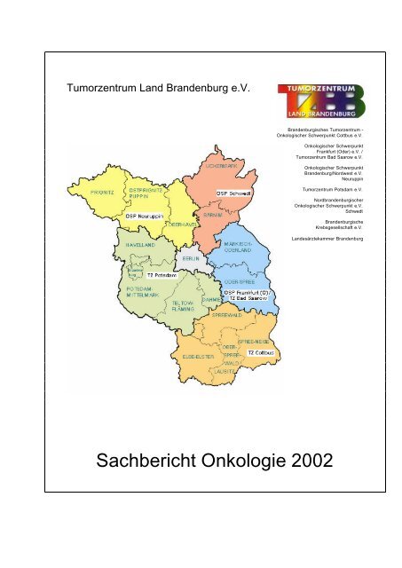 Sachbericht Onkologie 2002 - Tumorzentrum Land Brandenburg