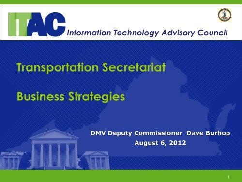Business Strategies - the Virginia Information Technologies Agency