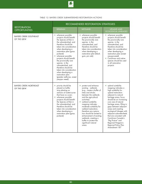 8132 - NPCA SNF Watershed Report.indd - Niagara Peninsula ...