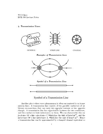 Symbol of a Transmission Line