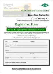 Registration Form - Foundation for Arable Research