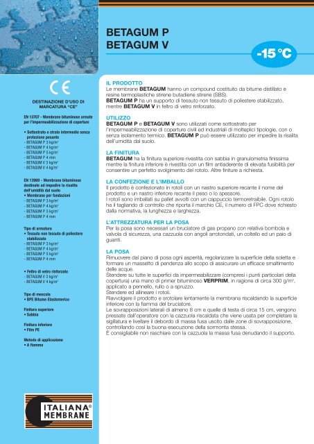 betagum p/v rev 01/10 - Italiana Membrane