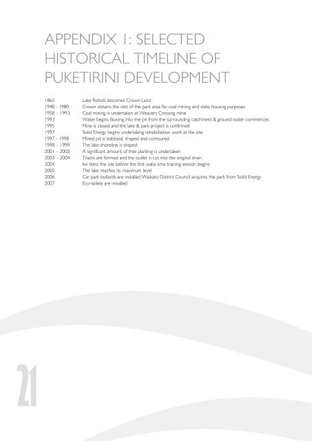 Puketirini management plan - Waikato District Council