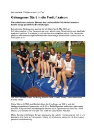 Gelungener Start in die Freiluftsaison - Leichtathletik Club Altdorf