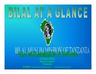 Bilal Muslim Mission of Tanzania - At A Glance - The World ...