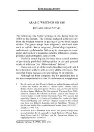 Arabic Writings on zar - Centre for Middle Eastern Studies