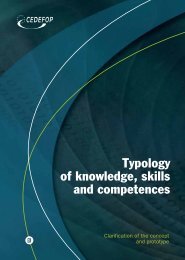 Typology of knowledge, skills and competences - Cedefop - Europa