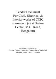 Tender Document For Civil, Electrical & Interior works of CCIC ...