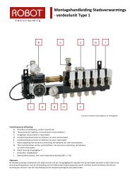 Stadsverwamings-verdeelunit Type I - Robot Vloerverwarming