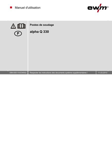 Structure et fonctionnement - EWM Hightec Welding GmbH