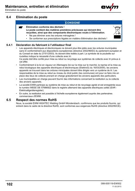 Structure et fonctionnement - EWM Hightec Welding GmbH