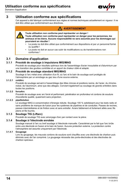 Structure et fonctionnement - EWM Hightec Welding GmbH