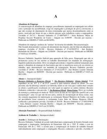 4ÂºTrimestre - Tribunal Regional do Trabalho da 21Âª RegiÃ£o