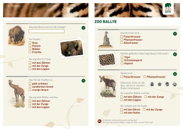 Zoorallye (PDF) - Kölner Zoo
