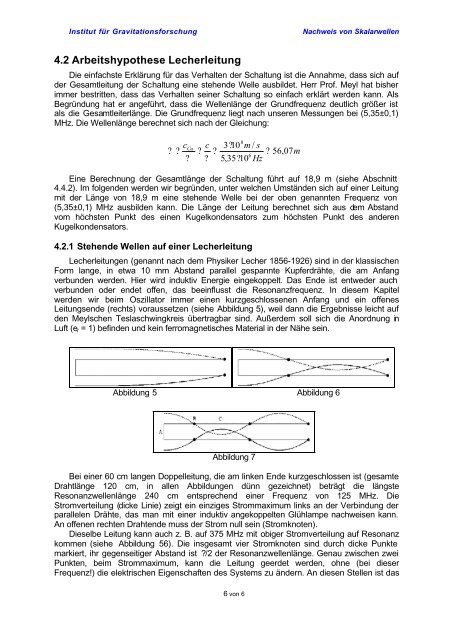 Experimente zum Nachweis von Skalarwellen - Tesla Society ...