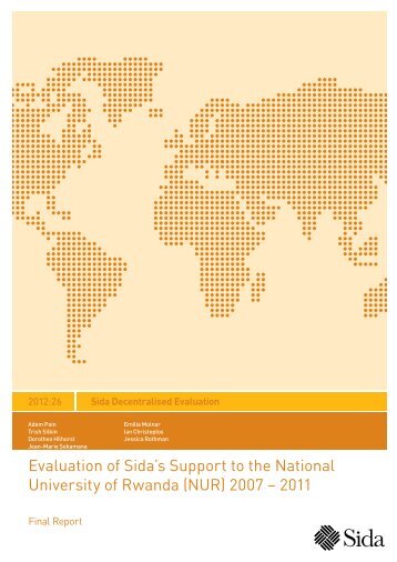 Evaluation of Sida's Support to the National University of Rwanda ...