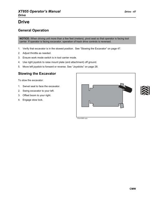 XT855 Operator's Manual - Ditch Witch