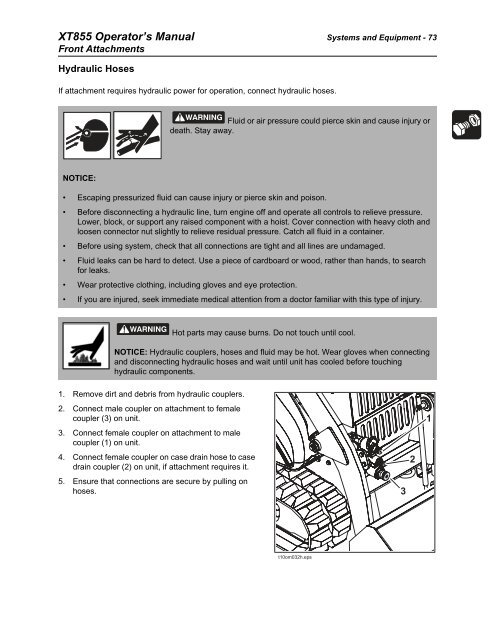 XT855 Operator's Manual - Ditch Witch