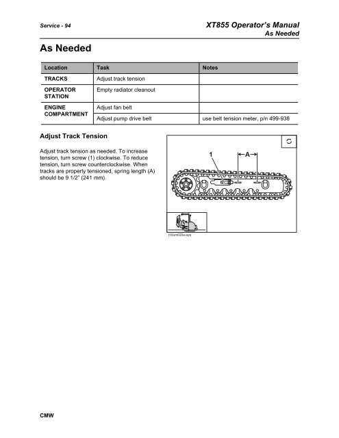 XT855 Operator's Manual - Ditch Witch