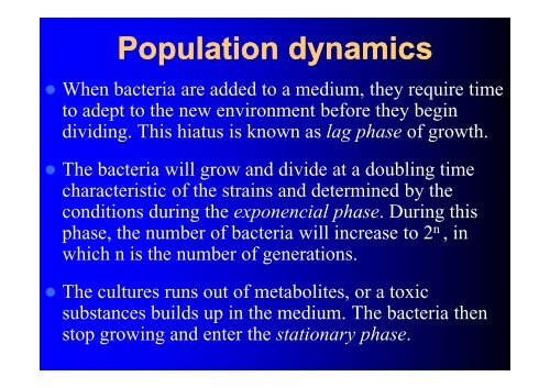 GROWTH AND REPRODUCTION OF BACTERIA