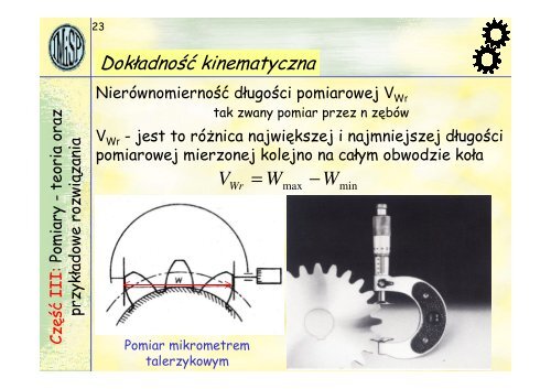 Pomiary kÃ³Å zÄbatych