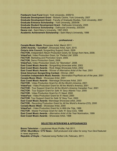 Timothy MacNeill, PhD Curriculum Vitae VDM-Verlag, (2009).