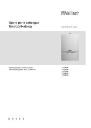Spare parts catalogue Ersatzteilkatalog - Vaillant