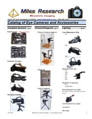 Catalog of Eye Cameras and Accessories - Miles Research