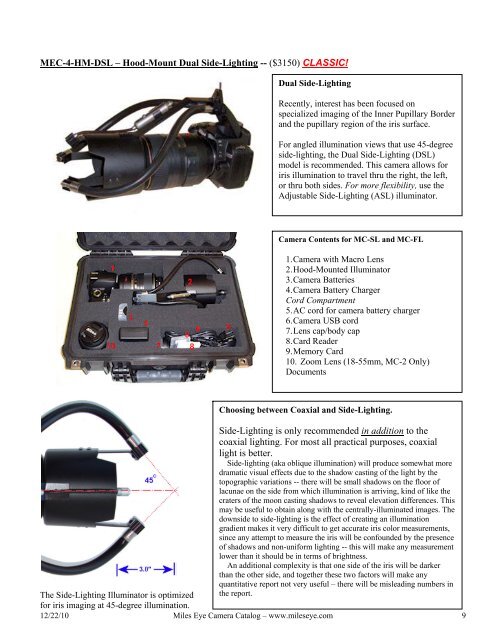 Catalog of Eye Cameras and Accessories - Miles Research