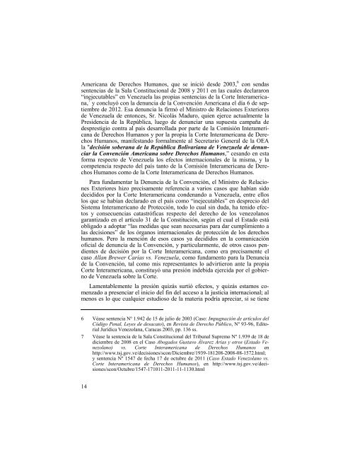 II, 1, 16- LIBRO ARBC vs  VENEZUELA ANTE CIDH  ANALISIS CRITICO 2014