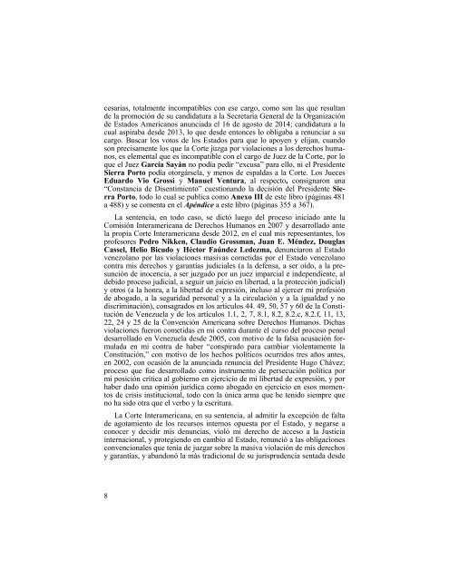 II, 1, 16- LIBRO ARBC vs  VENEZUELA ANTE CIDH  ANALISIS CRITICO 2014