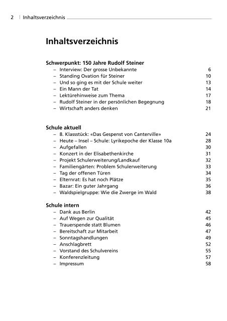 angebote – wünsche – kontakte - Rudolf Steiner Schule Basel