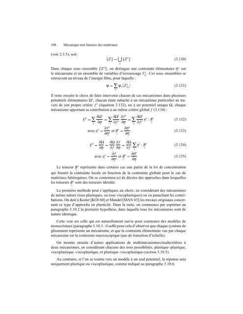 MastÃ¨re COMADIS Lois de comportement non linÃ©aires des matÃ©riaux