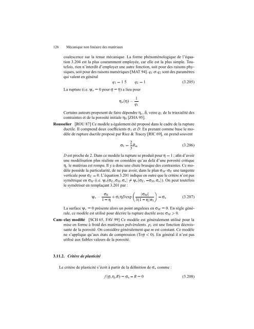 MastÃ¨re COMADIS Lois de comportement non linÃ©aires des matÃ©riaux