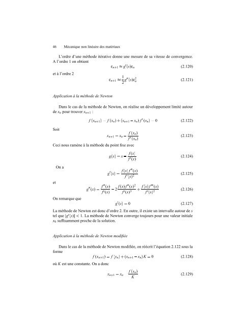 MastÃ¨re COMADIS Lois de comportement non linÃ©aires des matÃ©riaux