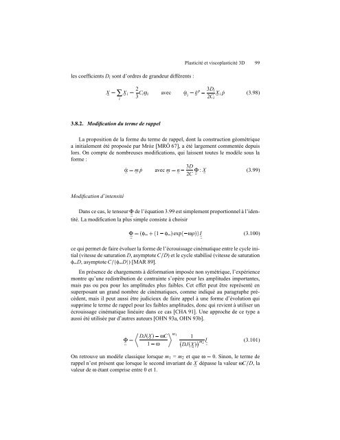 MastÃ¨re COMADIS Lois de comportement non linÃ©aires des matÃ©riaux