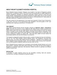 ABOUT MOUNT ELIZABETH NOVENA HOSPITAL - Parkway Pantai