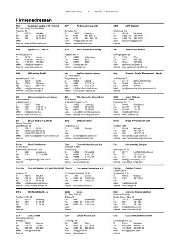 Firmenadressen - Bielefelder Kataloge