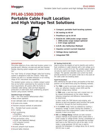 PFL40-1500/2000 Portable Cable Fault Location and ... - MaxiCont