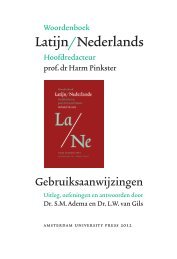 Gebruiksaanwijzingen - Woordenboek Latijn/Nederlands